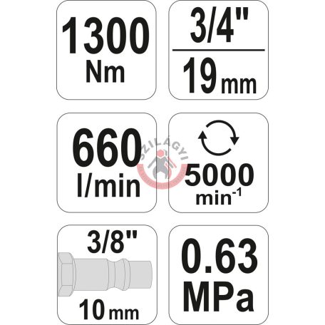 Légkulcs 3/4" 1300Nm