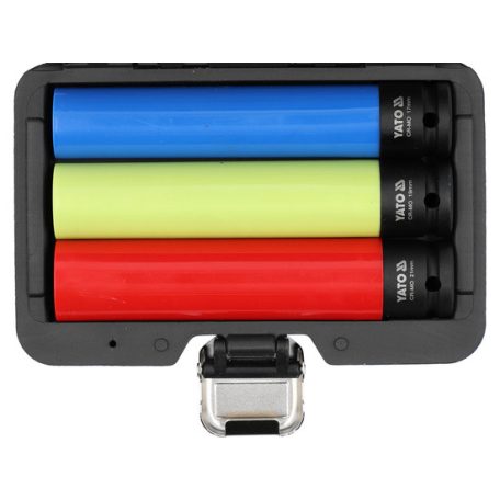 Extra hosszú, üthető dugókulcs készlet kerékhez, 1/2", 17-19-21mm, 3db-os
