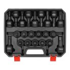 Ütvecsavarozó dugókulcs fej-készlet Torx / Imbusz 3/8" 22 részes
