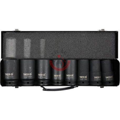 Hosszított gépi dugókulcs készlet 3/4 8 részes 22-41 mm