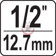 Toldószár 1/2" 127mm kerekített