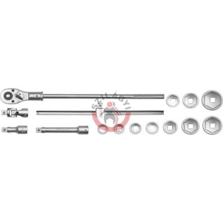 Dugókulcs készlet 3/4" 15 részes