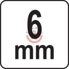 Dugókulcs 1/4" hosszított 6mm