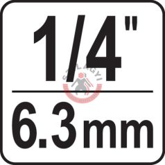 Toldószár 1/4" 76mm kerekített