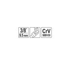 T-alakú hajtókar csuklós 3/8" 450 mm CrV