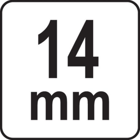 Racsnis csillag-villáskulcs csuklós 14mm