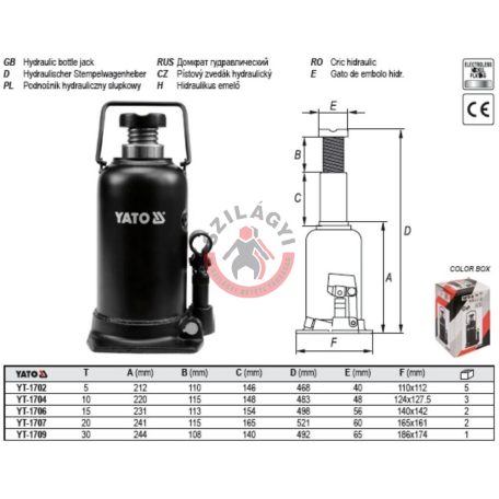 Hidraulikus emelő 30T