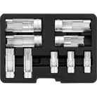 Nyitott dugókulcs készlet 9 részes 3/8", 1/2" 1/4" CrV
