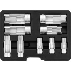   Nyitott dugókulcs készlet 9 részes 3/8", 1/2" 1/4" CrV
