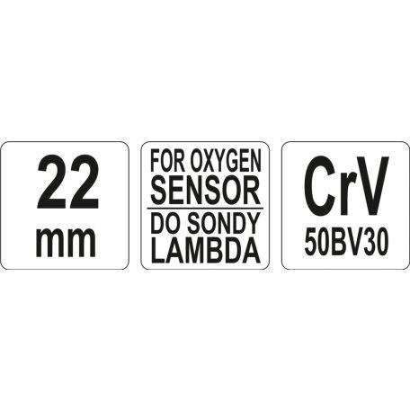 Dugókulcs lambda szondához 22 mm CrMo