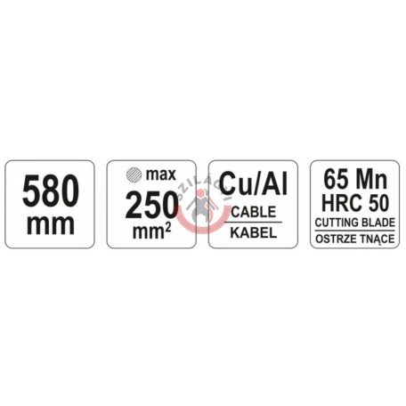 Kábelvágó 580mm Cu/Al-hoz