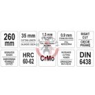 Lemezvágó olló jobbos 260mm