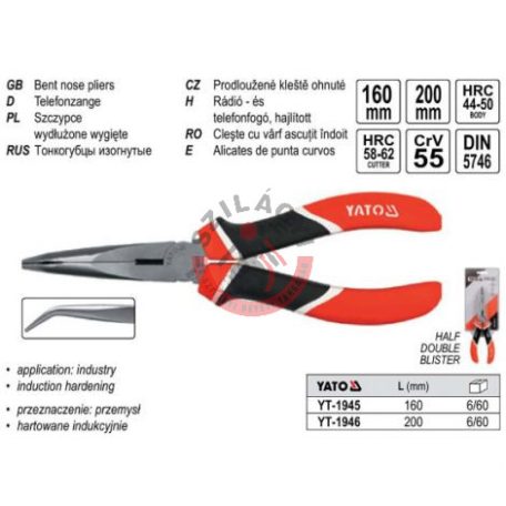 Rádiós és telefonfogó, hajlított 160mm