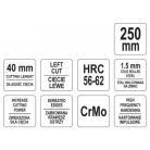 Lemezvágó olló 250 mm balos CrMo