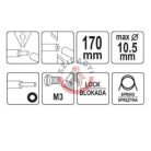 Kábelvágó és blankoló fogó 170mm