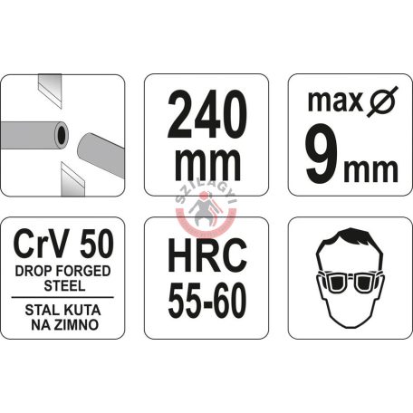 Kábelvágó fogó 240mm D=9mm