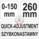 Patentfogó csúszó pofás 0-150mm 260mm