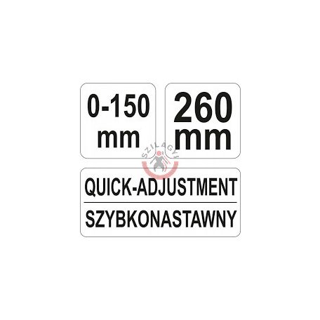 Patentfogó csúszó pofás 0-150mm 260mm