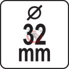 Körkivágó csaptelepekhez 32 mm