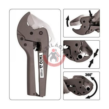 PVC csővágó olló 42mm /PVC, PP, PU, PE/