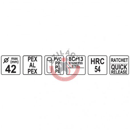 PVC csővágó olló 42mm /PVC, PP, PU, PE/