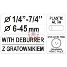 Csővágó 6-45mm /Steel, Al, Cu, Plastic/
