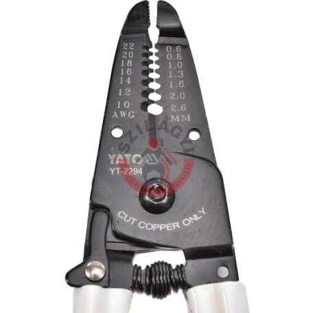 Blankoló fogó 0.64-2.6mm2 165mm kábelcsupaszító