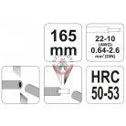 Blankoló fogó 0.64-2.6mm2 165mm kábelcsupaszító