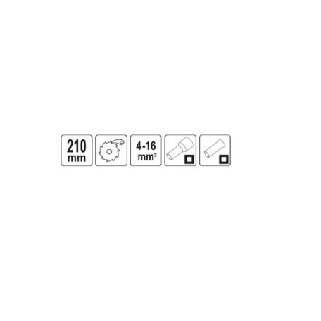 Félautomata krimpelő fogó 220 mm/4-16 mm