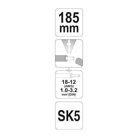 Automata blankoló fogó 1.0-3.2mm2 185mm kábelcsupaszító