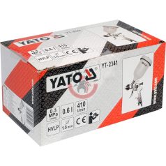 Festékszóró pisztoly 0,6l 1,5mm 410l/min