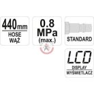 Órás tömlőfuvató digitális kijelzővel 440mm 0.8MPa