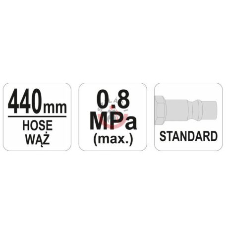 Órás tömlőfúvató 440mm 0.8MPa