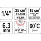 Nyomáscsökkentő szelep olajzóval és vízleválasztóval 1.4MPa 1/4"