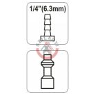 Gyorscsatlakozóvég tömlövéges 1/4" (6.3mm)