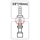 Gyorscsatlakozóvég tömlövéges 3/8" (9.5mm)