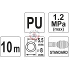 Levegő spiráltömlő 10m 8x5,5mm