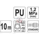 Levegő spiráltömlő 10m 10x6.5mm