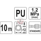 Levegő spiráltömlő 10m 12x10mm