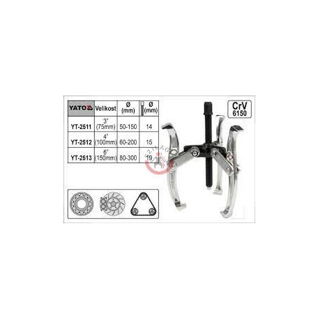Csapágylehúzó 3 karos 4" 100mm