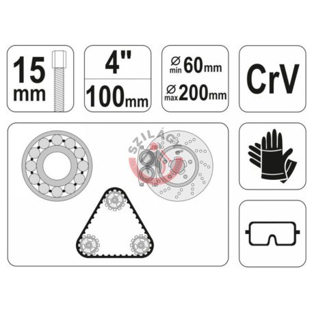 Csapágylehúzó 3 karos 4" 100mm