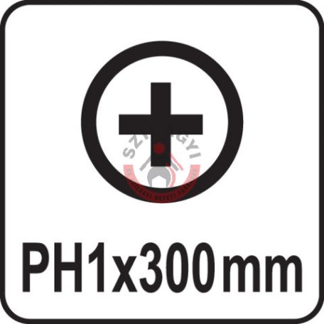 Csavarhúzó kereszthornyos PH1x300mm
