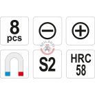 Csavarhúzó készlet 8 részes mágneses S2