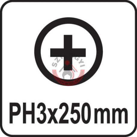 Üthető csavarhúzó kereszthornyos PH3x250mm