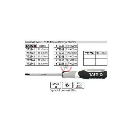 Csavarhúzó biztonsági TORX T7x75mm