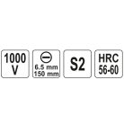 Szigetelt csavarhúzó 1000V LAPOS 6.5x150mm