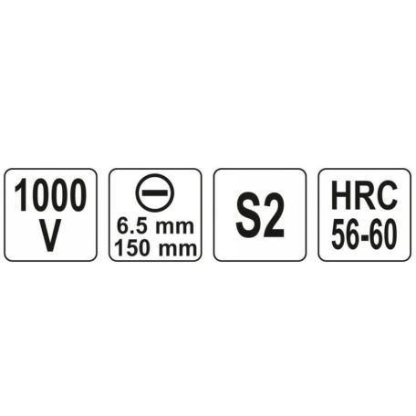 Szigetelt csavarhúzó 1000V LAPOS 6.5x150mm