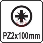 Szigetelt csavarhúzó 1000V PZ2x100mm