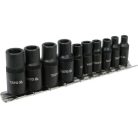 Menetfúró dugókulcs adapter készlet 10 részes 1/4", 3/8"