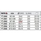 Menetmetsző hajtóvas M7 - M9